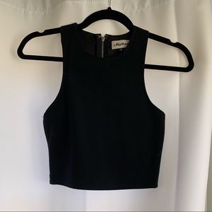 Black Crop Top with Cut Out Back! The perfect essential top!